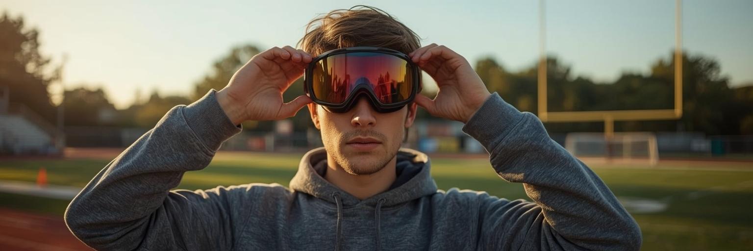 Gros plan de verres polarisés avec gouttes d’eau