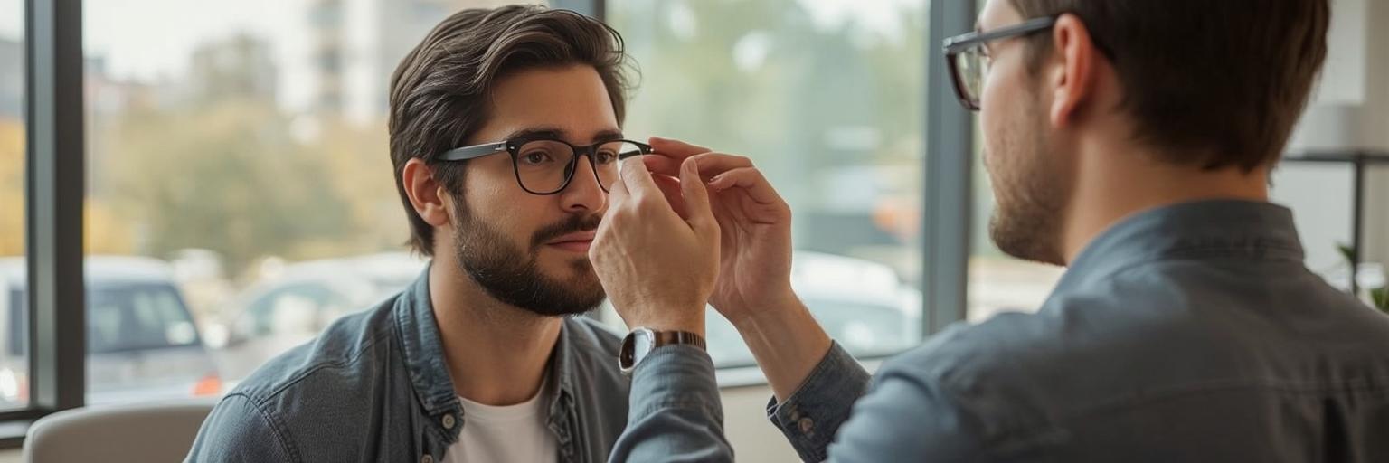Consultation avec un opticien spécialisé en verres progressifs